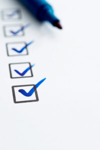 Checklist with check mark