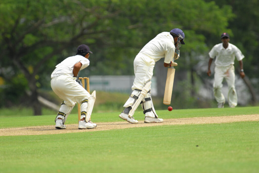 A cricket batsman ready to bat